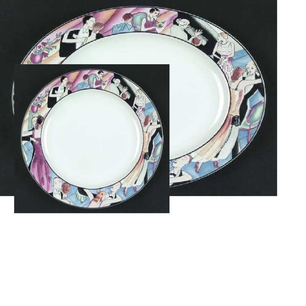 I plate Sakura "Tango” by Sue Ziokin design part of Set 6 Dinner Plates 11" us…